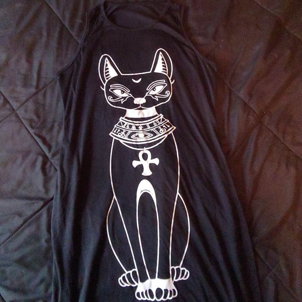 Egyptian cat maxi dress